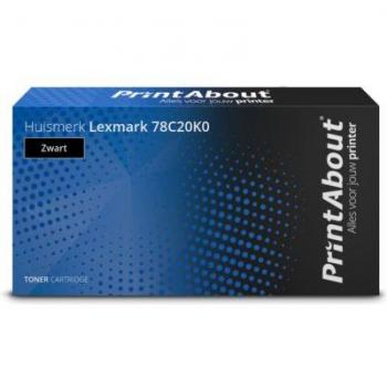 Toner noir compatible Lexmark 78C20K0