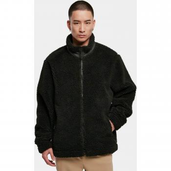 Urban Classics Men's Sherpa Full Zip Sweatshirt Black XL