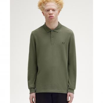 Fred Perry Men's Long Sleeve Pique Cotton Polo Shirt