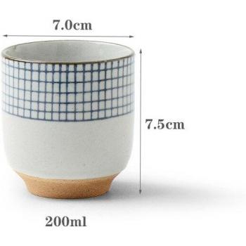 Hand-Painted Lattice Pattern Teacup