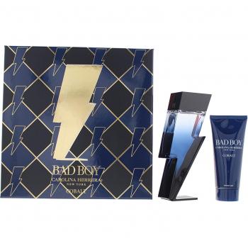 Carolina Herrera Bad Boy Cobalt Gift Set with Eau De Parfum 100ml and Shower Gel 100ml