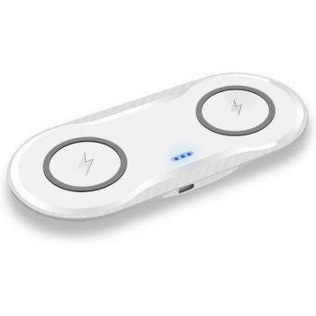 Cargador inalámbrico de doble carga 10W para Samsung S10, S9, S8, iPhone 11 Pro, XS, Max, XR, 8 Plus