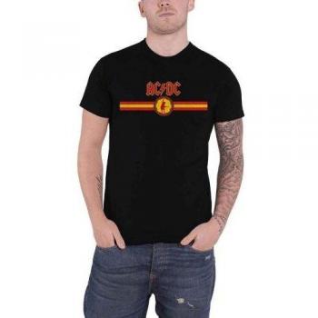 AC/DC Unisex Adult Striped Logo Tee