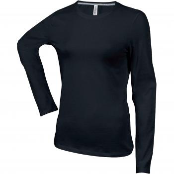 Tee-shirt femme Kariban manches longues noir