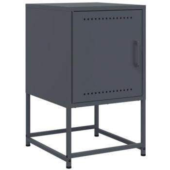 Steel Bedside Cabinet Anthracite 36x39x60.5 cm