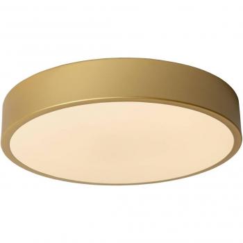 Lucide LED ceiling light Unar, gold matt, Ø 30 cm
