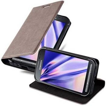 Marrón Café Funda de Libro para XCover 3 – Protección con Cerrado Magnético, Tarjetas y Soporte