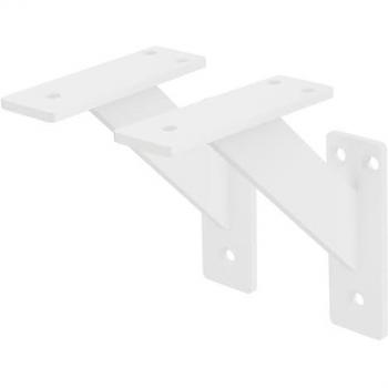 Support mural d'étagère flottante – ML-Design – 2 pièces – 120x120 mm – Aluminium blanc
