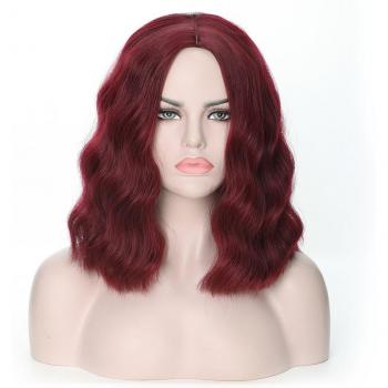 Rosa Star Women's Medium Length Wavy Black Cosplay Wig