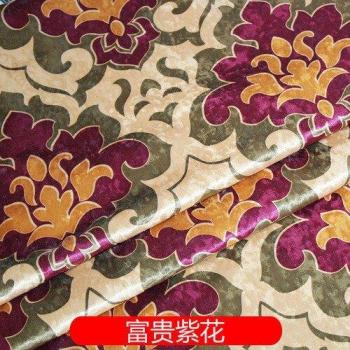 Ice Flower Patterned Velvet Sofa Cushion Cover Material