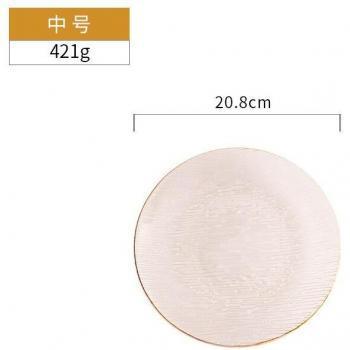 Assiette en verre transparent avec motif œil de marteau