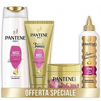 Pantene Ricci Perfetti Kit Curly Hair: Shampoo 225 ml, Balsamo 150 ml, Maschera 300 ml, Crema 270 ml