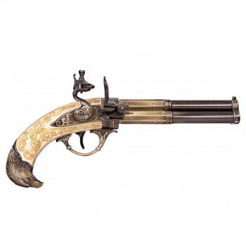 Pistola Antiguo Estilo Siglo XVIII con Culata de Águila