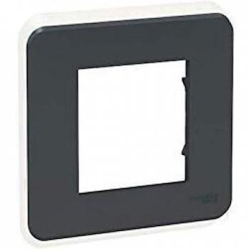 Plaque de finition 1 Poste Anthracite Unica Pro