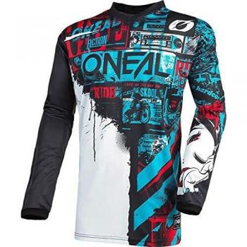 Jersey Motocross Uomo Nero Blu O'Neal Taglia L Con Gomiti Imbottiti