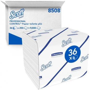 Papier toilette Scott Control 2 plis maxi pack blanc 36 x 250 feuilles