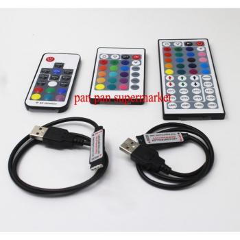 USB Remote for 5050 RGB LED Strip with 3/17/24/44 Keys