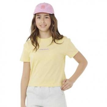 Rip Curl Sunset Skies T‑shirt Crop Kids Giallo