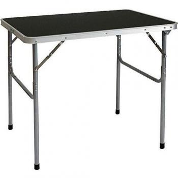 Tavolino da Mercatino 80x60x70cm Pieghevole Grigio Scuro