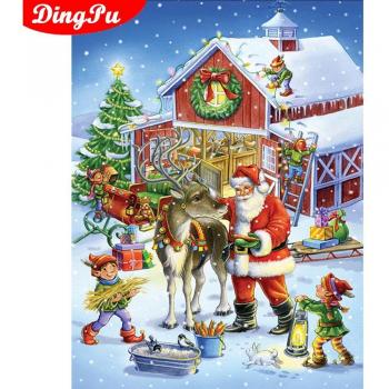 Père Noël Diamant Décor Maison Strass 20X30 cm