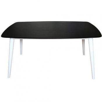 Contemporary Black and White Wooden Dining Table