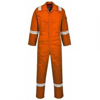 Araflame Silver Flame Resistant Coveralls, Orange, 54 31