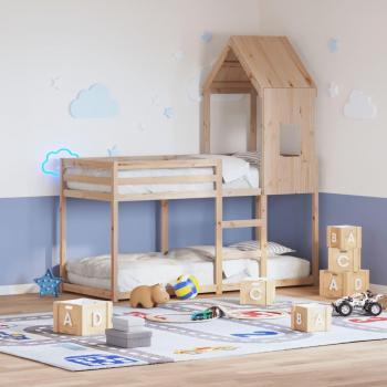 Pine Wood Bunk Bed, No Mattress Included, Size 80x200 cm, vitaXL Brand