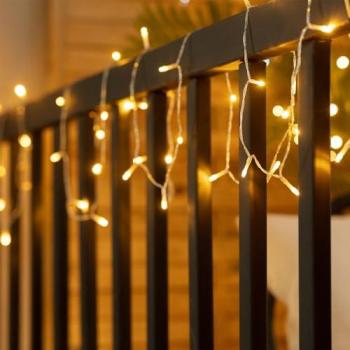 Ghirnalda LED Solare Lilla 5m Bianco Caldo 3000K Esterno