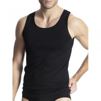 CALIDA Herren Athletic Shirt Schwarz Baumwolle Größe S