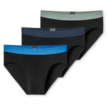 Schiesser Herren Slip mit farbigem Gummibund, 3er Set