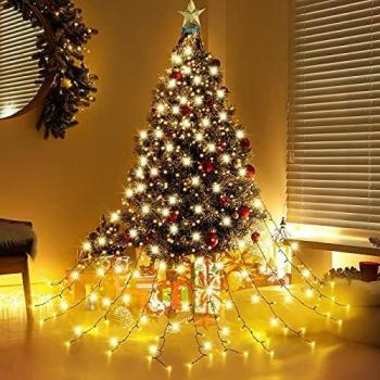 Winterzauber Lichternetz Tannenbaum – 16 warme Lichtstränge