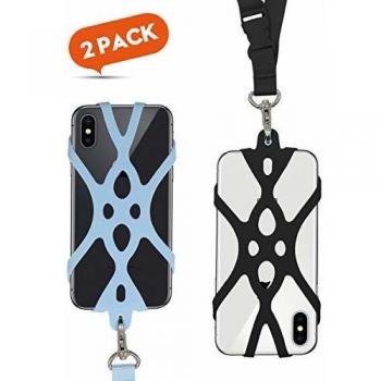 ROCONTRIP Cell Phone Lanyard, Silicone Case Holder with Detachable Neckstrap for iPhone
