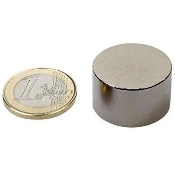 Disco Magnético 25 × 15 mm con Núcleo de Níquel, Neodimio N50, 27 kg de Fuerza