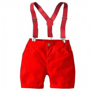 Shorts baby boy 0‑3 mois + bretelles – look anniversaire 24M