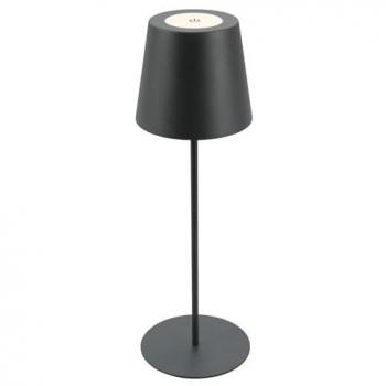 Lampada da tavolo LED ricaricabile antracite 2.700 K IP44 Touch dimmer