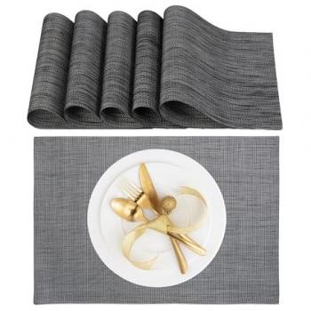 Placemat antracite Relaxdays 45x30 cm, set da 6