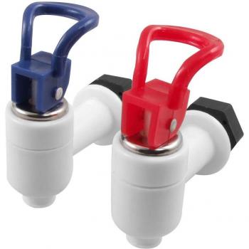 Water Dispenser Machine Faucet 2 Pcs Red Blue White