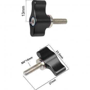 Almendra M4 Ajustable de Aluminio CNC con Tuerca T para Fotografía Acción