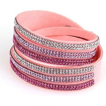Brazalete de Terciopelo con Doble Envoltura y Brillo