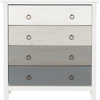 Vermont 4 Drawer Chest, White and Grey