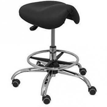 Taburete Alatoz similpiel negro PIQUERAS Y T16SPNE