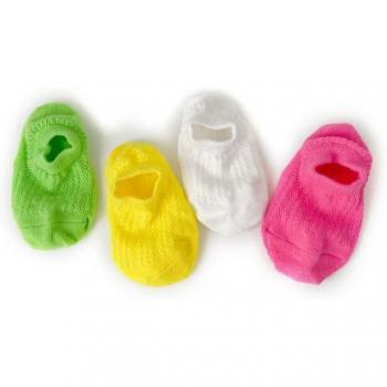 Colorful Breathable Low Cut Socks for Boys and Girls, 1-8Y, 4 Pairs