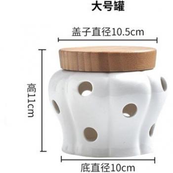 Garlic and Ginger Storage Jar with Bamboo Lid