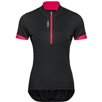 Odlo Essentials Radtrikot für Damen, Schwarz, XS, Halbreißverschluss