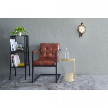 Oscar 225 Beistelltisch Kayoom – 100 % marmorisiertes Glas, Stahlrahmen