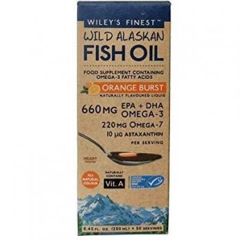 Wiley’s Finest Orange Burst Omega-3 Fish Oil 660mg EPA + DHA 50 servings
