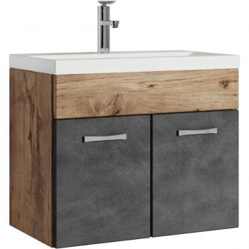 Meuble mural de bain Montréal 01 – Badplaats – Bois chêne gris