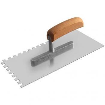 Taloche E6 en Inox avec Poignée en Bois 280x130x0,7mm