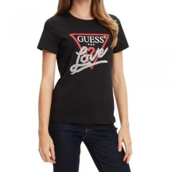 T-Shirt Guess Manga Curta W5YI40 I3Z14-JBLK Feminina