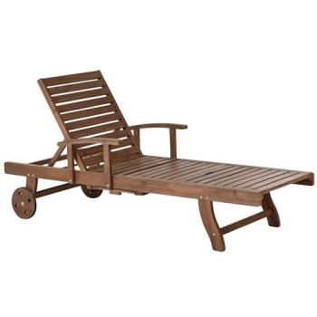 Chaise lounge acacia « Roulage Élégant »